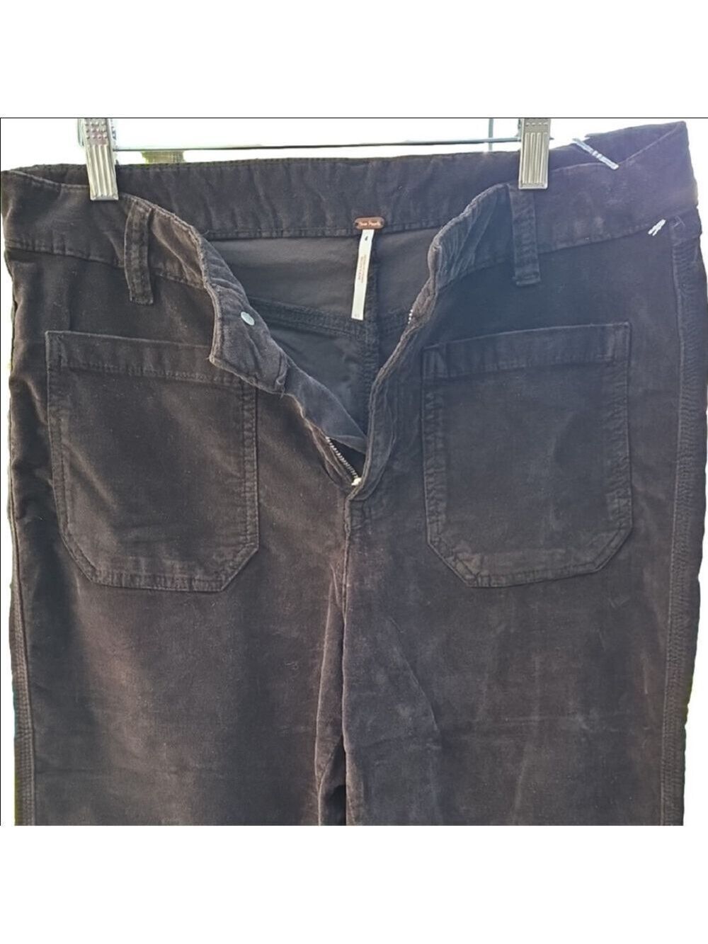 NwOT Never Worn Free People Womens Velvety 12 Pants in Chocolate Brown - Picture 5 of 14